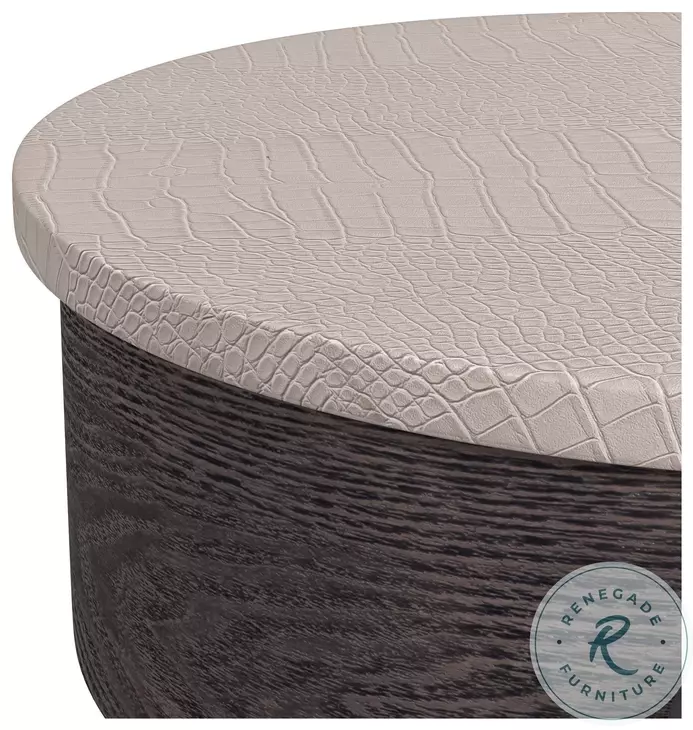 Reverie White And Brown Occasional Table Set