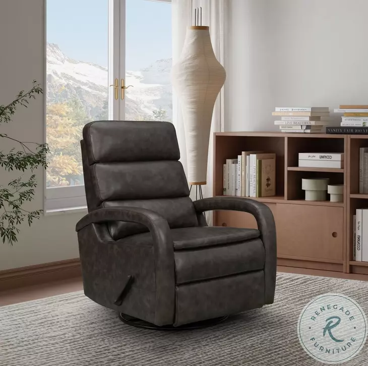 Nick Ryegate Gray Swivel Glider Recliner