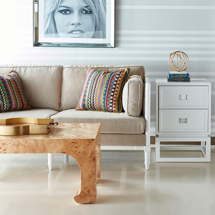 Nicola Beige 48" Rectangular Coffee Table