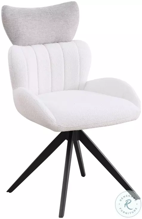 Nicole Matte White And Black Extendable Dining Room Set