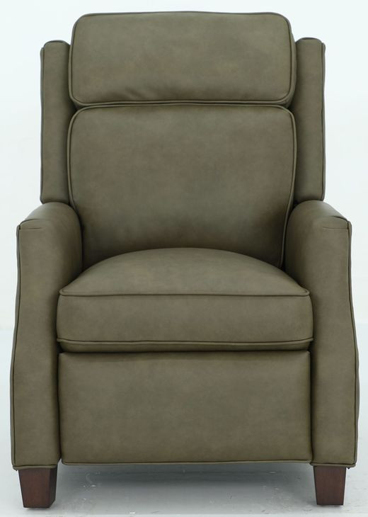 Nixon Oasis Olive Leather Push Thru The Arms Recliner