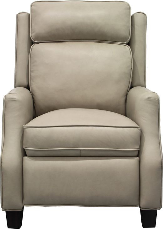 Nixon Shoreham Cream Leather Push Thru The Arms Recliner