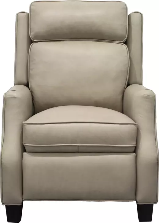 Nixon Shoreham Cream Leather Push Thru The Arms Recliner