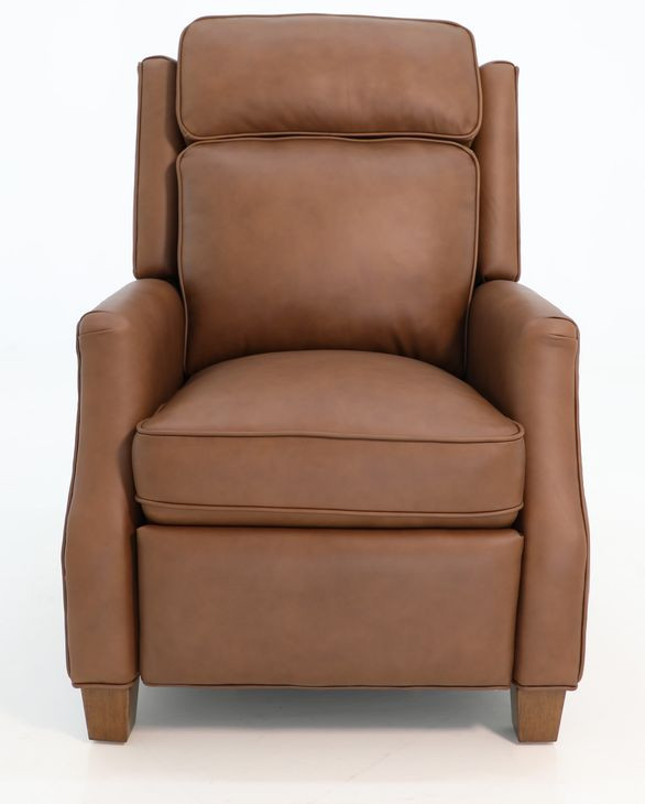 Nixon Dobbs Saddle Leather Push Thru The Arms Recliner