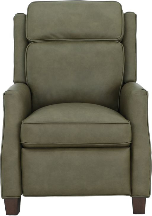 Nixon Oasis Olive Leather Push Thru The Arms Recliner
