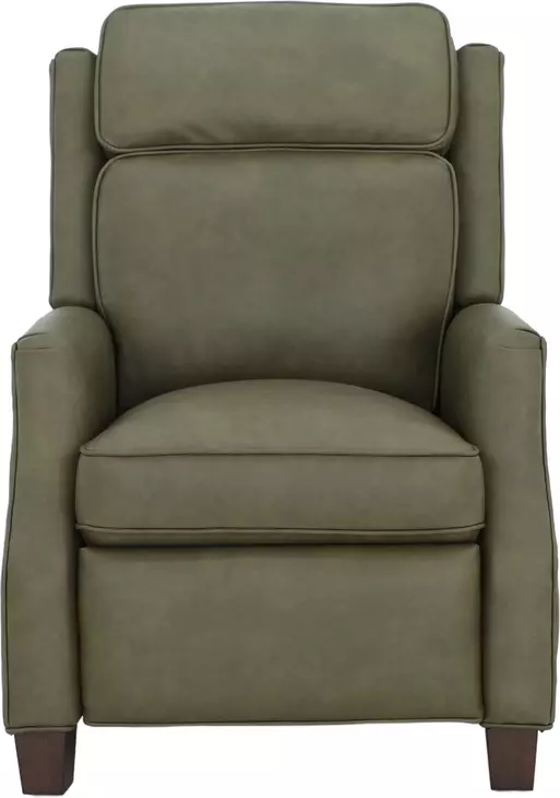 Nixon Oasis Olive Leather Push Thru The Arms Recliner