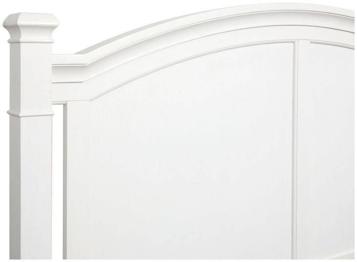 Crownfall Whisper White and Cerused Nutmeg Queen Panel Bed