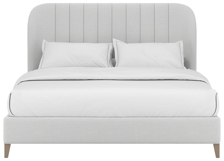 Dante Cloud Performance Fabric Queen Upholstered Wide Channel Panel Bed