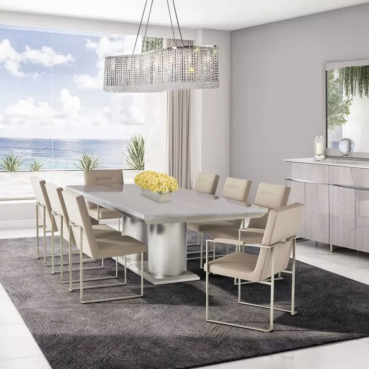 Marin Greige Dining Room Set
