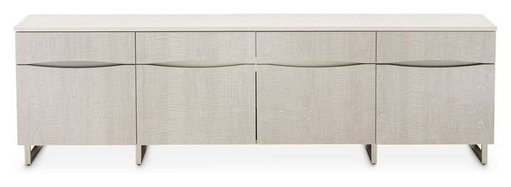 Marin Greige 82" Media Cabinet with 4 Storage Drawers with 3 Storage Drawers