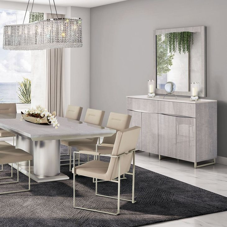 Marin Greige Rectangle Wall Mirror