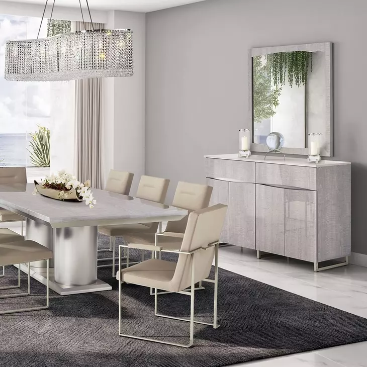 Marin Greige Rectangle Wall Mirror