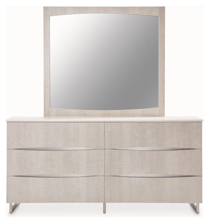 Seawell Greige Dresser with Mirror