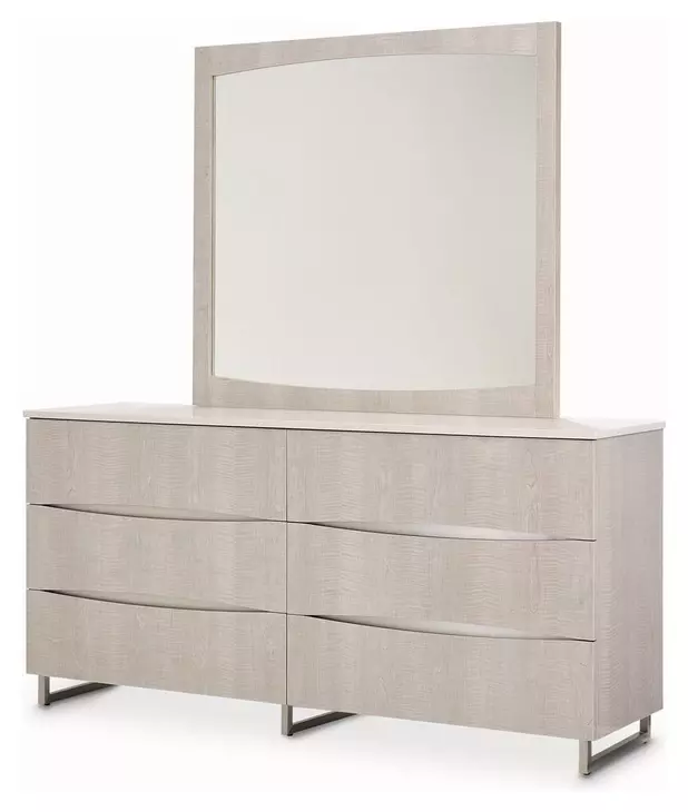 Marin Greige Dresser with Mirror