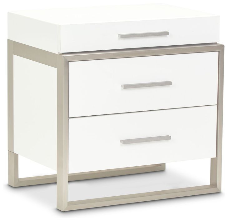 Marquee Cloud White 3 Drawer Nightstand