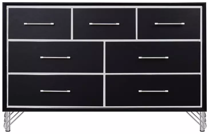 Ava Ebony 7 Drawer Dresser