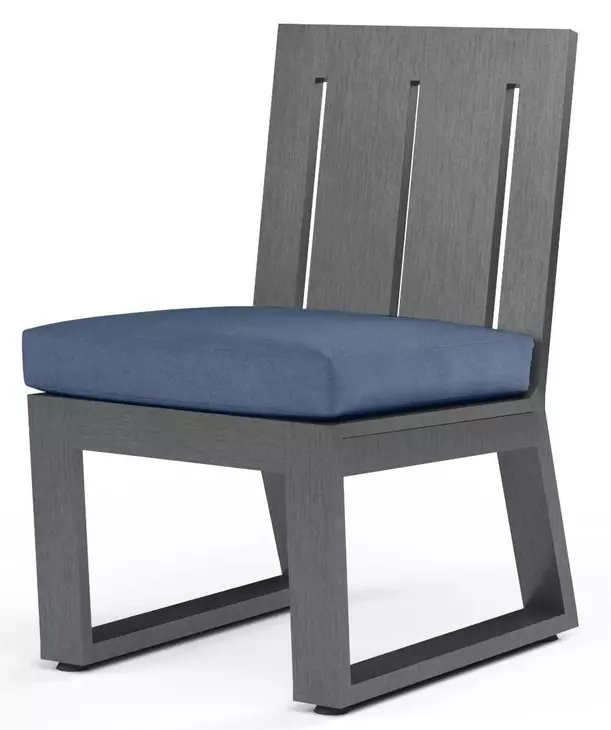 Redondo Spectrum Indigo Upholstered Outdoor Armless Dining Chair
