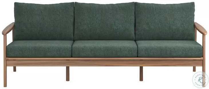 Ashton Moss Performance Fabric Outdoor Patio 89" Sofa