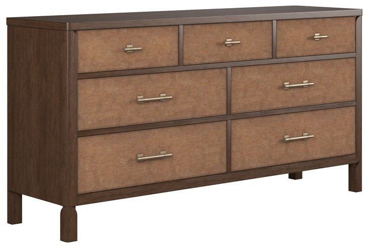 Verge Handcrafted Walnut 7 Drawer Dresser