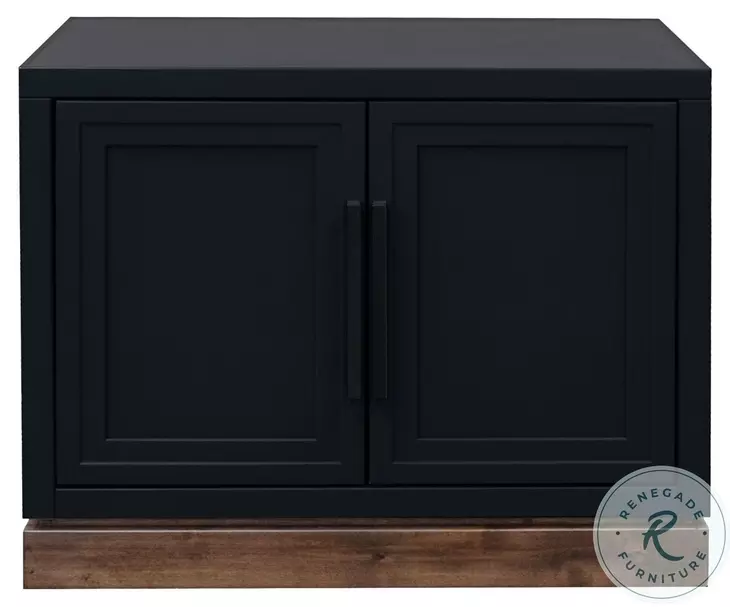 Nora Modular Black And Whiskey 2 Door Cabinet