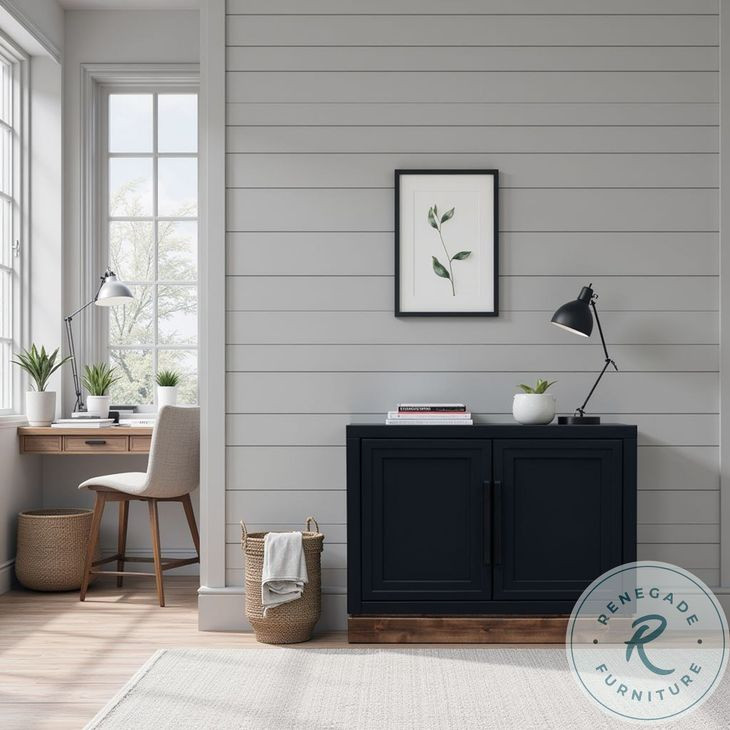 Nora Modular Black And Whiskey 2 Door Cabinet