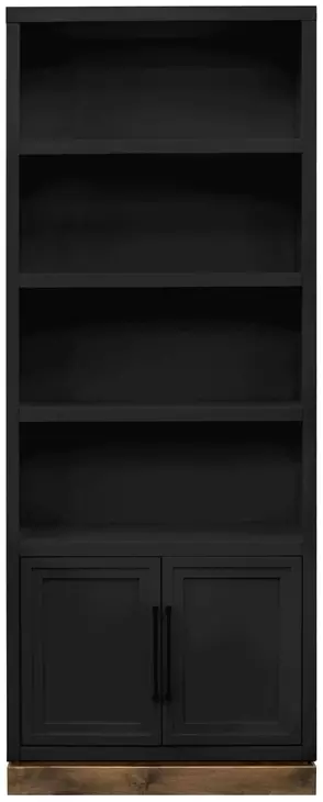 Nora Black and Whiskey 82" High Pier Bookcase