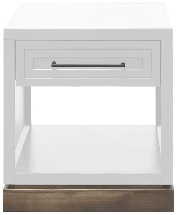Nora Jasmine White and Barnwood Square End Table