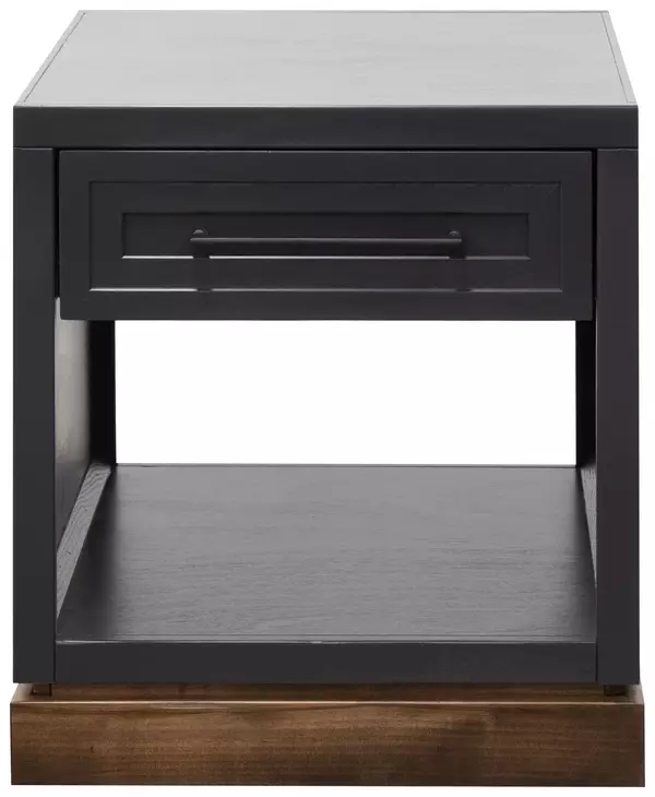 Nora Black and Whiskey Square End Table