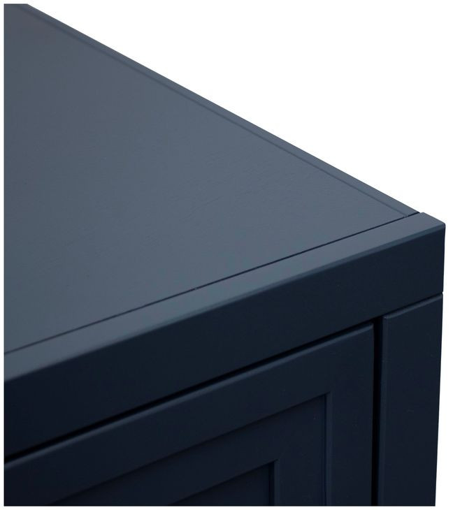 Nora Blue Denim and Whiskey Rectangular Occassional Table Set