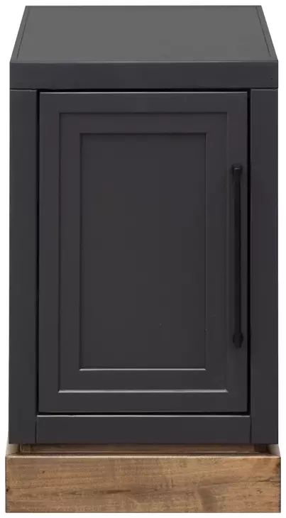 Nora Black and Whiskey Rectangular Chairside Table