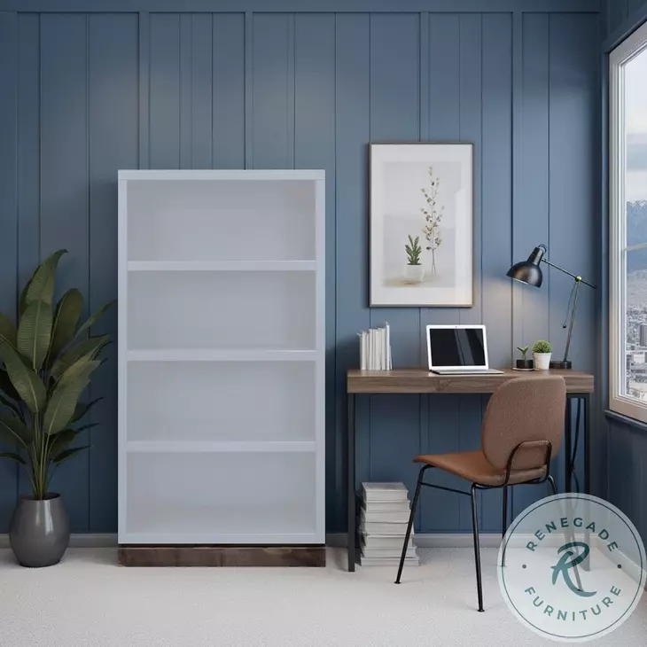 Nora Jasmine White And Barnwood Modular 60" High Bookshelf