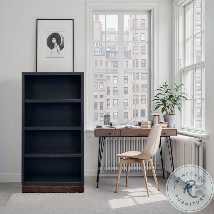 Nora Black And Whiskey Modular 60" High Bookshelf