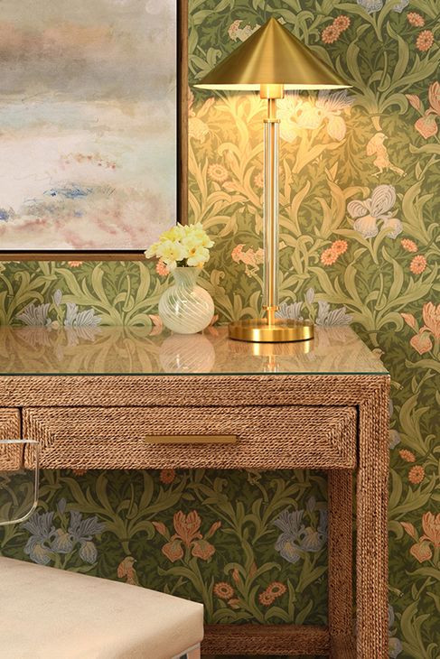 Noble Brown 48" Glass Top Home Office Set