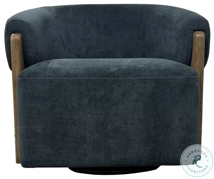 Fendrick Island Teal Swivel Accent Chair