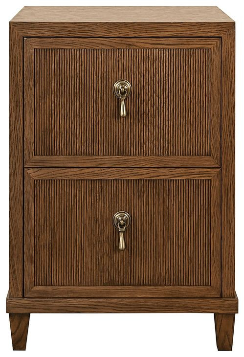 Novalie Provincial Brown Oak Rectangular Side Table