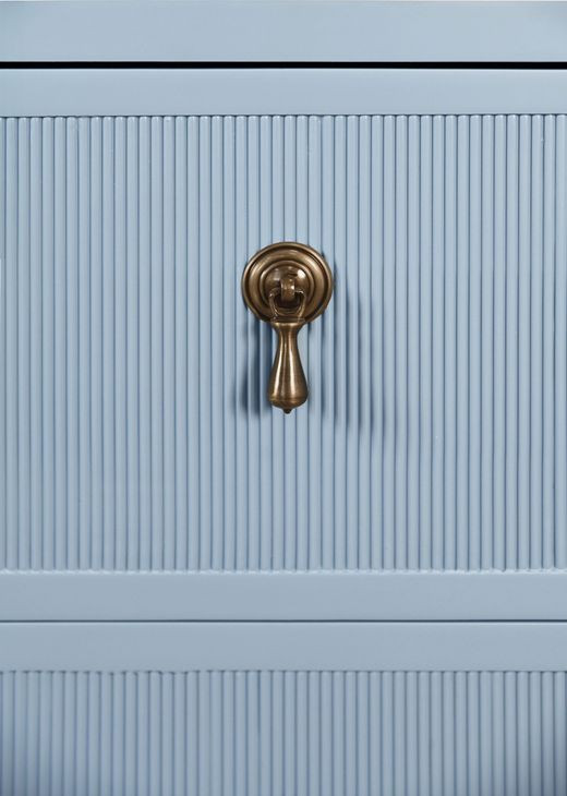 Novalie Light Blue Rectangular Side Table