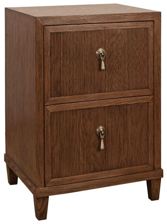 Novalie Provincial Brown Oak Rectangular Side Table