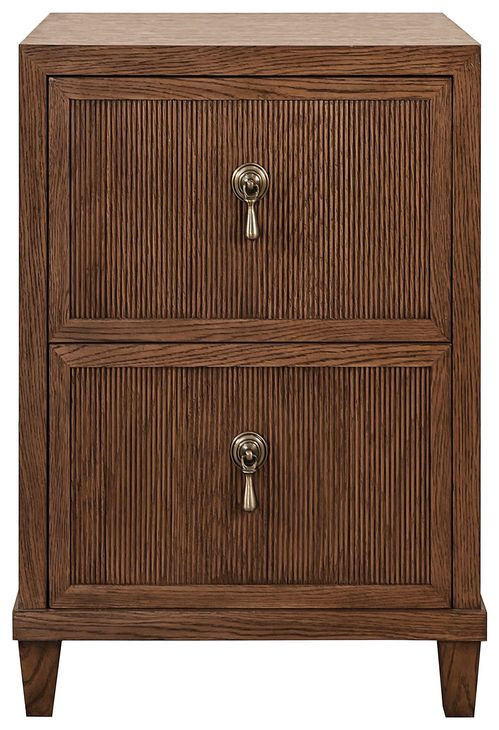 Novalie Provincial Brown Oak Rectangular Side Table