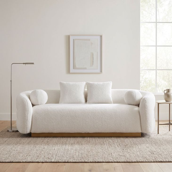 Novella White 93" Sofa