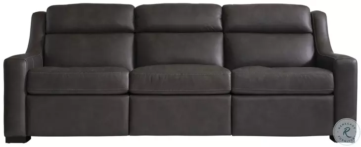Germain Grey Leather 98" Power Reclining Sofa
