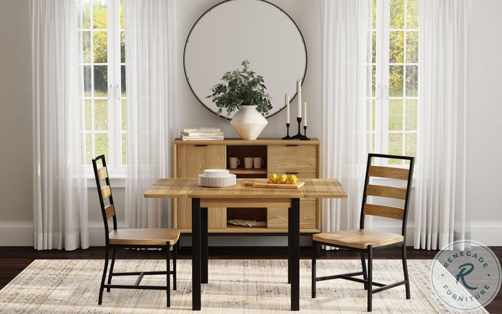 Newport Natural Oak Ladder Back Side Chair Set of 2