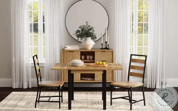 Newport Natural Oak Ladder Back Side Chair Set of 2