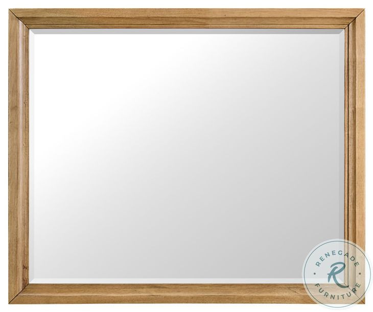 Newport Natural Oak Landscape Mirror