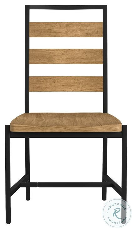 Newport Natural Oak Ladder Back Side Chair Set of 2