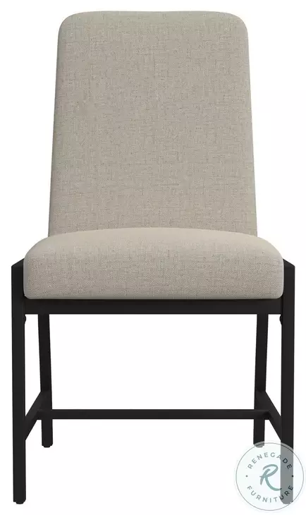 Newport Natural Oak Upholstered Side Chair Set of 2