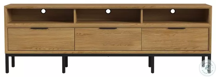 Newport Natural Oak 85" TV Stand