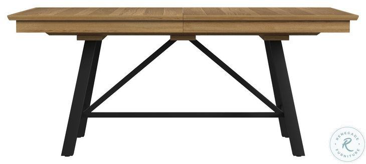 Newport Natural Oak Extendable Trestle Dining Table