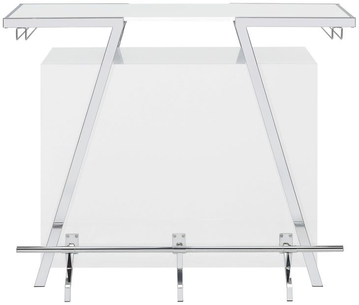 Zena White Bar Cabinet with LED Lights