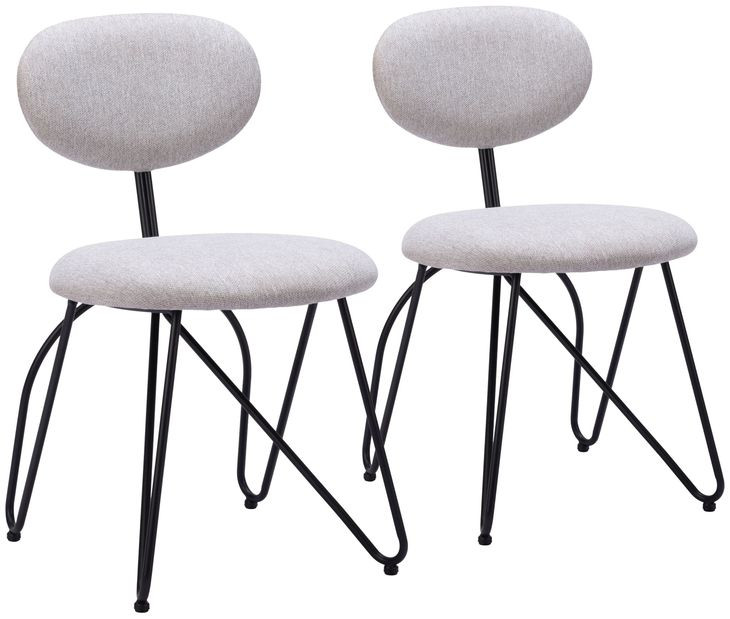 Novi Dove Gray Dining Chair Set Of 2