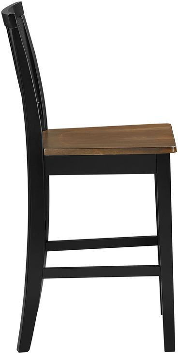 Joplin Black and Brown Extendable Square Counter Height Dining Room Set